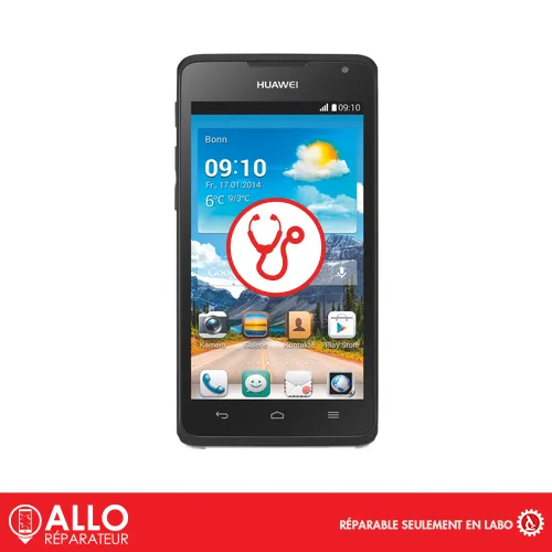 AA44 Custodia 2-part Con Funzione Di Verde Per Huawei Ascend Y530 - Cover Rigida Con Fodera In Silicone E Panno Pulizia