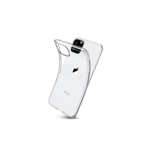 Rock coque en silicone pour iPhone 12 Mini Slim Bordure en couleur Silver + Transparent