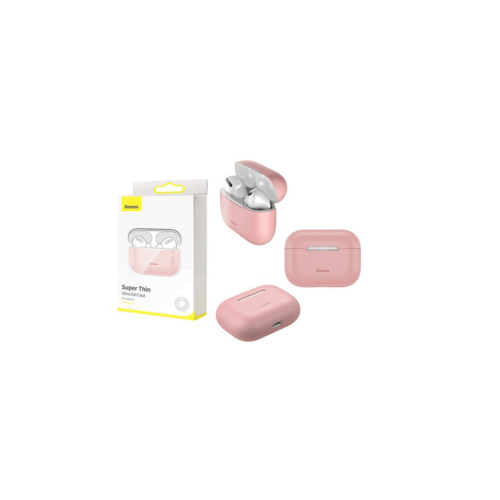Baseus Super Thin Silicone Étui pour AirPods Pro – Rose