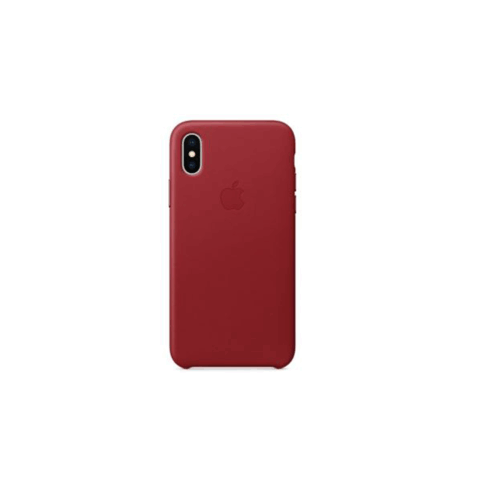 Coque en cuir pour iPhone X Rouge